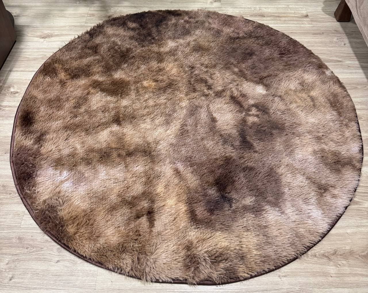 Килим коричневий-мрамор |Діаметр 150 см| 