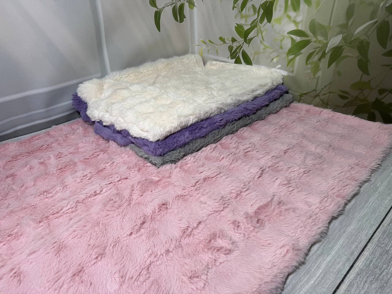 Килим шиншила рожевий |200x230 см| 