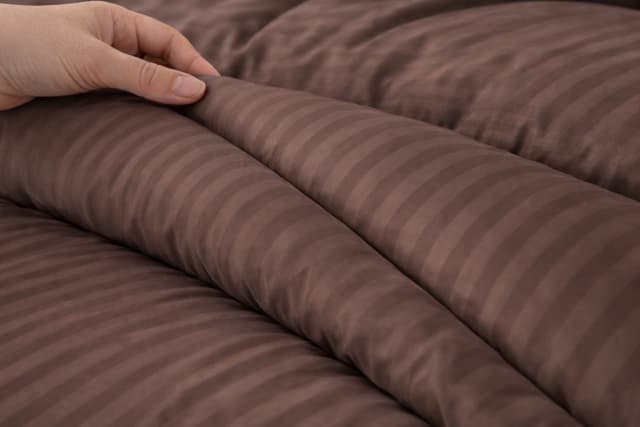 Комплект постільної білизни сатин коричневий фото 1