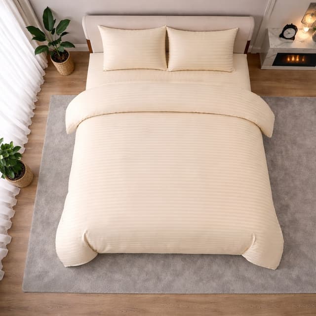 Комплект постільної білизни сатин пісок фото 1