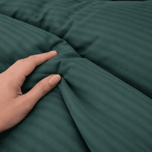 Комплект постільної білизни сатин зелений фото 1