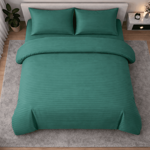 Комплект постільної білизни сатин зелений фото 2
