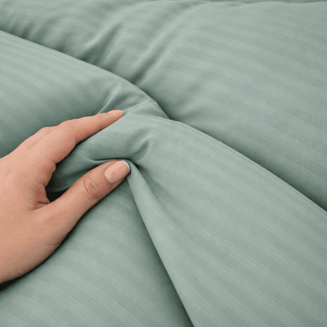 Комплект постільної білизни сатин фісташковий фото 1