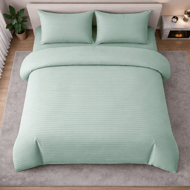 Комплект постільної білизни сатин фісташковий фото 2