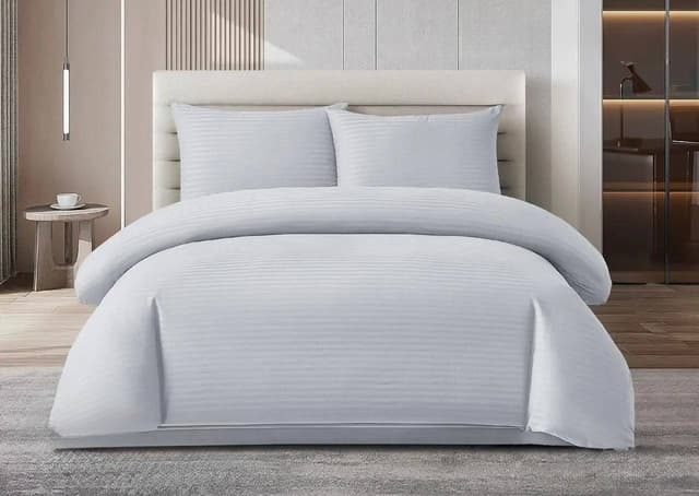 Комплект постільної білизни сатин срібло фото 2