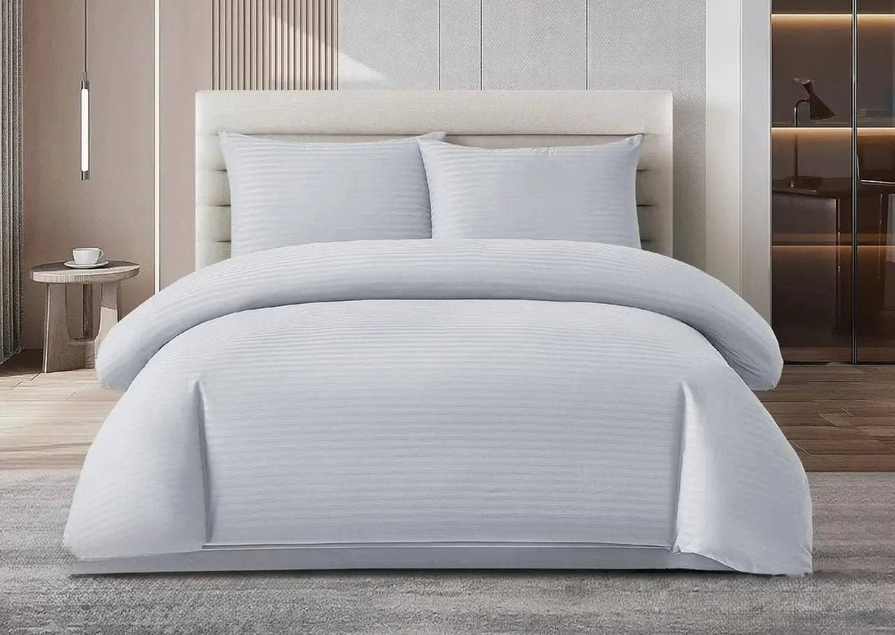 Комплект постільної білизни сатин срібло